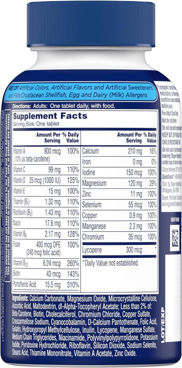 One A Day Men’s Multivitamin, Supplement Tablet with Vitamin A, C ,D, E and Zinc for Immune Health Support, Vitamin B12, Calcium, 200 count - Image 8