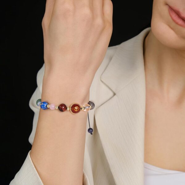 Zodiac Bracelets for Women Men,12 Constellations Healing Crystal Stone Beads Bracelet Birthday Zodiac Gifts Horoscope Spiritual Jewelry Bracelet Gifts - Image 3