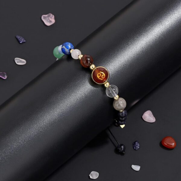Zodiac Bracelets for Women Men,12 Constellations Healing Crystal Stone Beads Bracelet Birthday Zodiac Gifts Horoscope Spiritual Jewelry Bracelet Gifts - Image 7