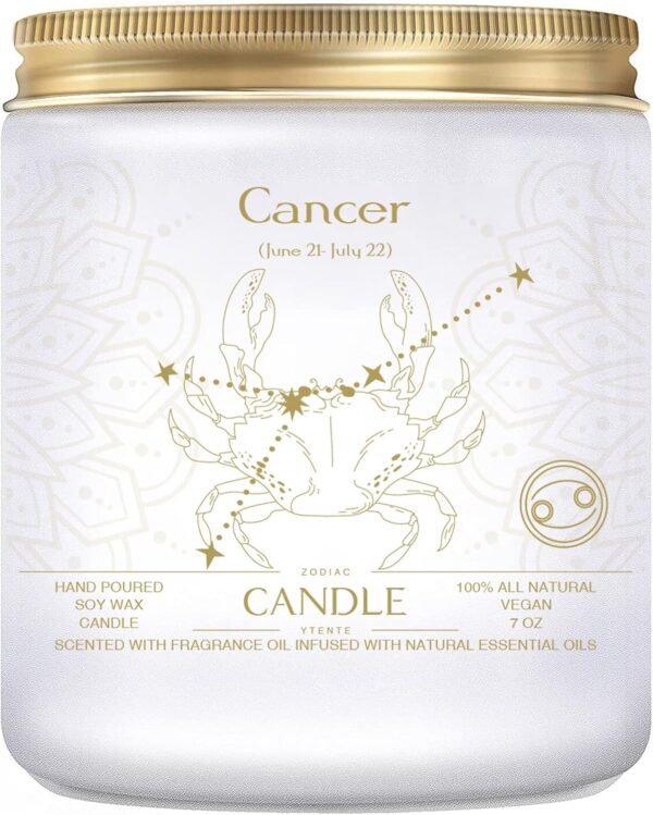 Cancer Gifts for Women, Zodiac Sign Cancer Candles, June July Birthday Gifts for Women,Scented Crystal Candles Birthday Gifts for Women, Sister Zodiac Gift - Image 7