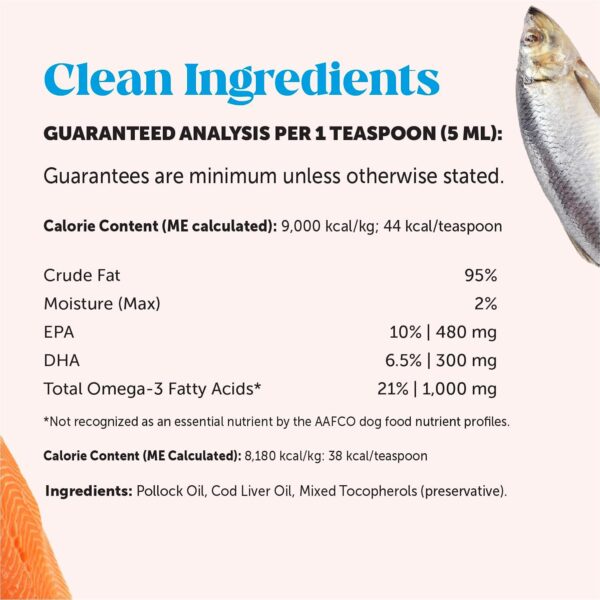 PetHonesty Omega 3 Fish Oil Supplement for Dogs & Cats (32oz), Wild Caught Omega 3 Fish Oil for Skin and Coat Health, Supports Shedding, Skin & Coat, Immunity, Joint, Brain & Heart, EPA + DHA - Image 9