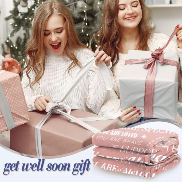 Get Well Blanket, Breast Cancer Gifts for Women, Get Well Soon Gift for Mom Sister Friend Coworker, Feel Better After Surgery Gifts, Mental Health Inspirational Healing Blanket - Image 4