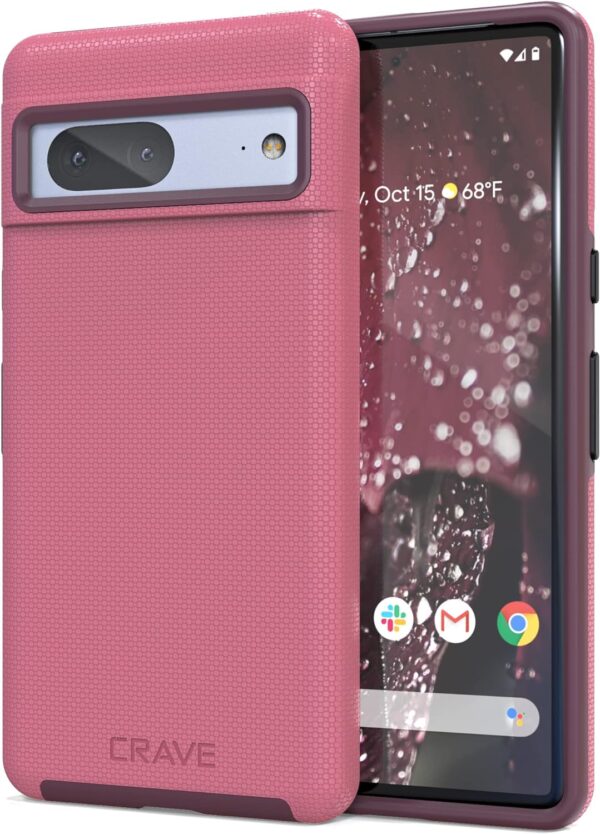 Crave Dual Guard for Google Pixel 7 Case, Shockproof Protection Dual Layer Case for Google Pixel 7 - Berry