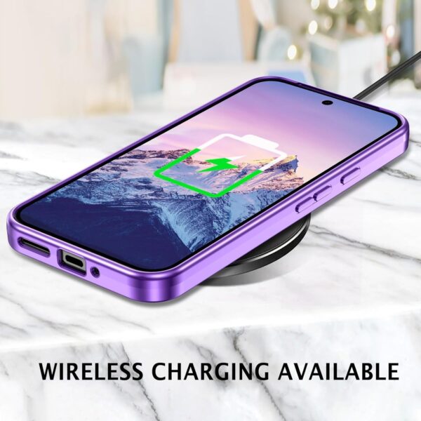 Telaso Case for Google Pixel 9 Pro XL, Slim Fit Glow in The Dark Protective Hybrid Hard PC Soft TPU Bumper Google Pixel 9 Pro XL 6.1" for Women Men, Purple Nebula - Image 5