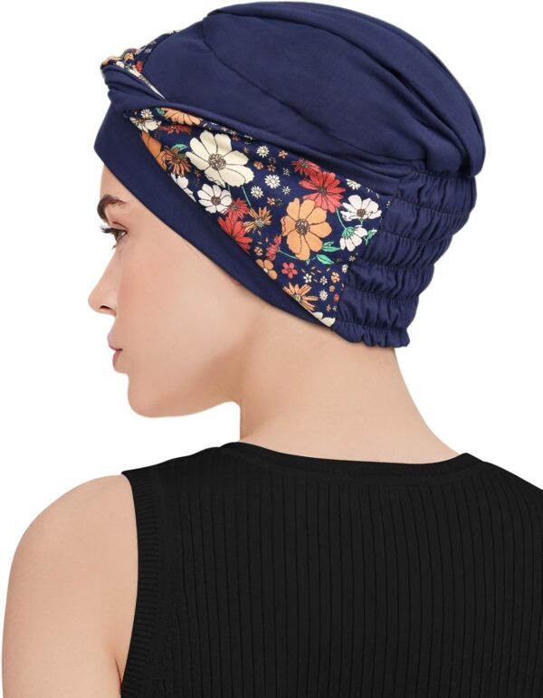 Movable Knot Beanies with Relaxed Stretch Elastic, Chemo Hats for Women - Image 5