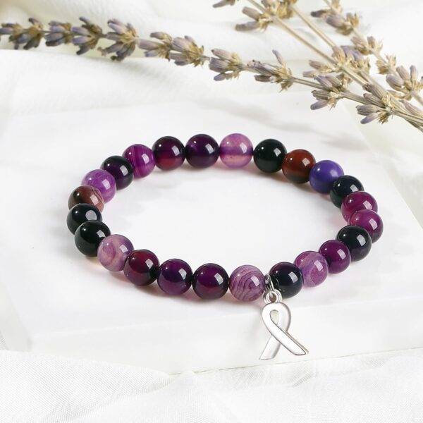 Cancer Care Gifts for women,Natural Stone Healing Crystal Bracelets Encouragement Gifts for Women Man Girls Best Friend Sister - Image 3