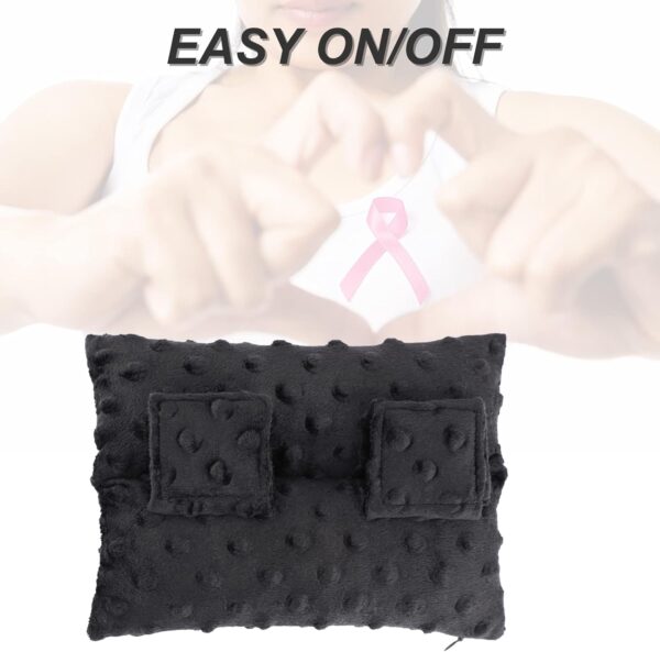 Pacemaker Pillow Chemo Port Pillows for Mastectomy, Open Heart Surgery Recovery Gifts Breast Cancer Bypass Post Surgery Cushion, Minky Dot Black - Image 5