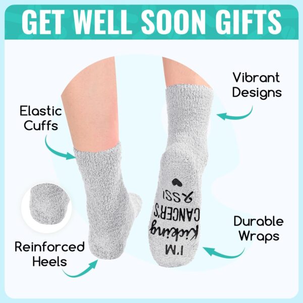 HAPPYPOP Fuzzy Breast Cancer Awareness Chemo Socks - Inspirational Gifts Breast Cancer Gifts For Men Women - Image 5