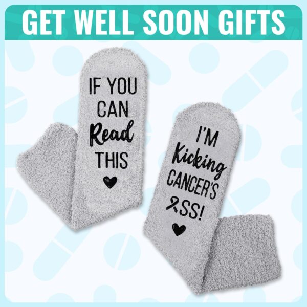 HAPPYPOP Fuzzy Breast Cancer Awareness Chemo Socks - Inspirational Gifts Breast Cancer Gifts For Men Women - Image 6