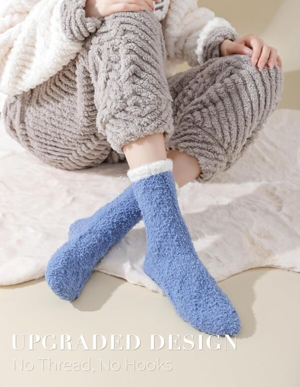 TEHOOK Warm & Cozy Gifts for Women, Fluffy Fuzzy Sock, Plush Sleeping Slipper Socks - Soft Warm Fabric - Image 6