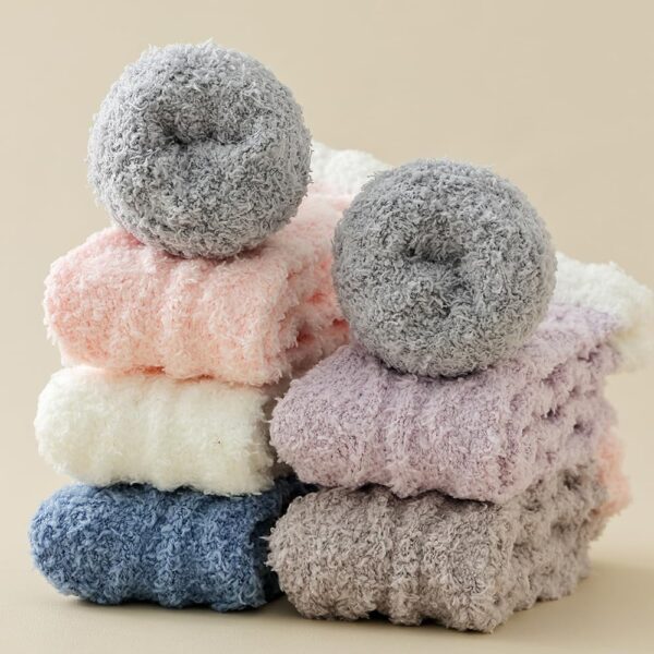 TEHOOK Warm & Cozy Gifts for Women, Fluffy Fuzzy Sock, Plush Sleeping Slipper Socks - Soft Warm Fabric - Image 7