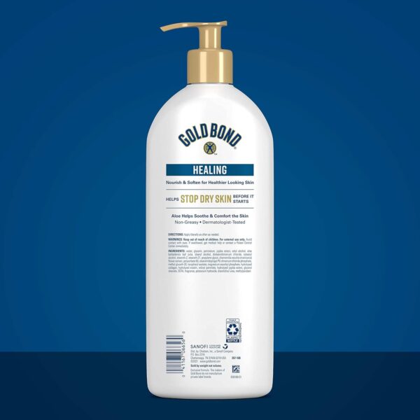 Gold Bond Healing Hydrating Lotion, 20 oz., with Aloe, Moisturizes, Immediate 24-Hour Hydration - Image 3