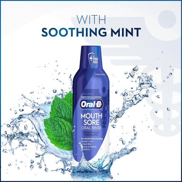 Oral-B Mouth Sore Mouthwash Special Care Oral Rinse, Hydrogen Peroxide Mouthwash, 16 fl oz, Mouthwash Alcohol Free - Image 7
