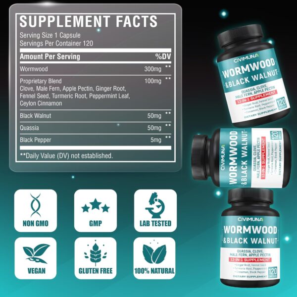 Soursop Graviola Capsules with Elderberry, Turmeric, Ginger, Milk Thistle, Tart Cherry and More - 120 Capsules for 4 Months Supply - Image 5