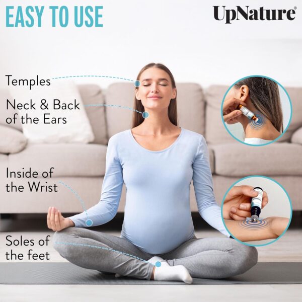 UpNature Peppermint Essential Oil Roll On - Natural Nausea Morning Sickness Relief for Pregnant Women - Pregnancy Must Haves Rollerball Roller - Image 4