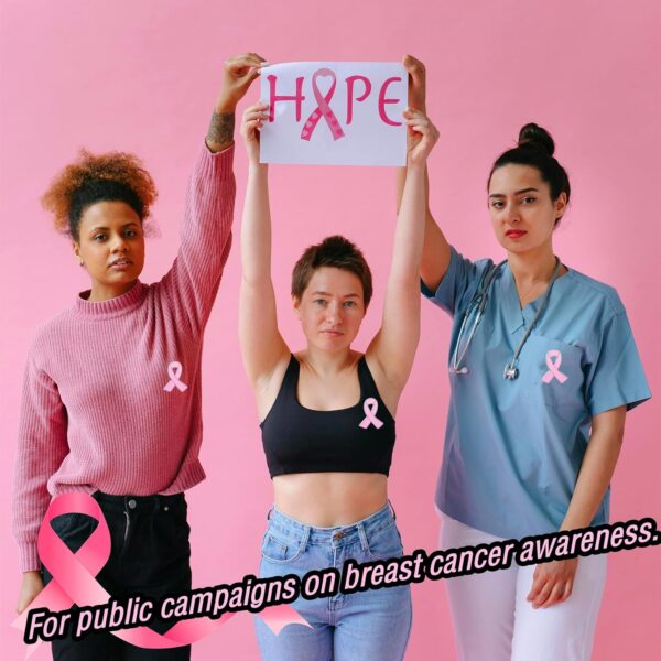 25/50/100/200 pieces pink ribbon pins breast cancer awareness enamel lapel pin for Women Breast Cancer Awareness Brooch pins Charity Public Social Event badge bulk - Image 6