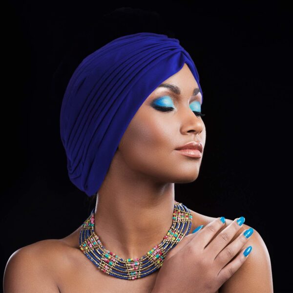 Geyoga 10 Pcs Stretchy Turban Cap Chemo Head Wraps Cancer Headwear Bennie Twisted India's Hat for Women - Image 7