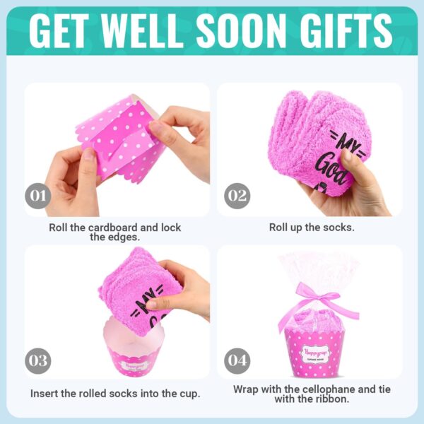 HAPPYPOP Breast Cancer Gifts for Women Men - Cancer Chemo Comfort Socks for Survivor Patients - Image 4