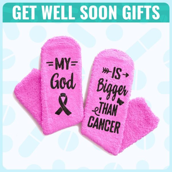 HAPPYPOP Breast Cancer Gifts for Women Men - Cancer Chemo Comfort Socks for Survivor Patients - Image 6