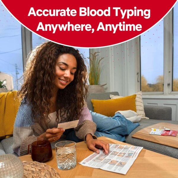 Eldoncard INC Blood Type Test (Complete KIT) - Find Out if You are A, B, O, AB & RH- Results in Minutes - Air Sealed Envelope, Safety Lancet, Micropipette, Cleansing Swab - 1 Pack - Image 6