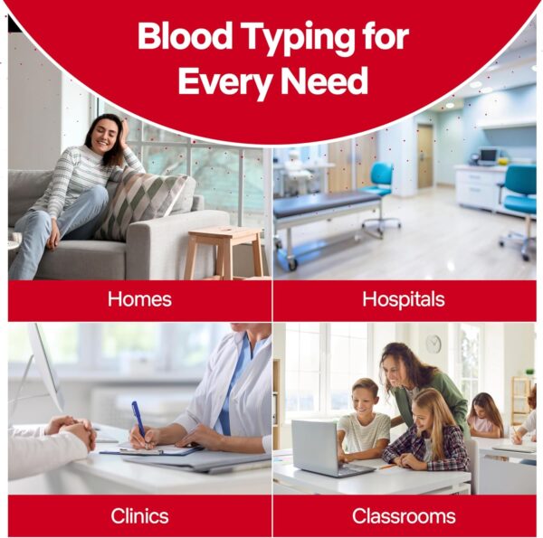 Eldoncard INC Blood Type Test (Complete KIT) - Find Out if You are A, B, O, AB & RH- Results in Minutes - Air Sealed Envelope, Safety Lancet, Micropipette, Cleansing Swab - 1 Pack - Image 7
