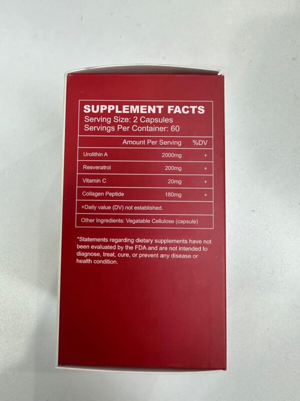 Urolithin A Supplement Capsules 2000MG, High Potency Urolithin A+ Supplement for Healthy Aging, Muscle Recovery, Cellular Health & Vitality Support, 120 Capsules - Image 9