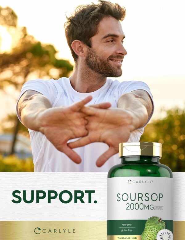 Carlyle Soursop Leaves | 2000mg | 160 Capsules | Traditional Herb | Non GMO, Gluten Free Supplement - Image 7