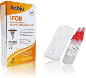 2 Test Colorectal Cancer Screening (FOB) Test Kit - Easy-to-Use at-Home Fecal Occult Blood Test for Early Detection - Convenient and Reliable Colorectal Cancer Screening Tool
