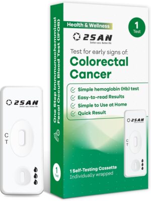 2San Colorectal Cancer Screening (iFOB) Test Kit – at-Home Fecal Occult Blood Test for Early Colon Cancer Detection – Quick, Reliable & Easy-to-Use Screening
