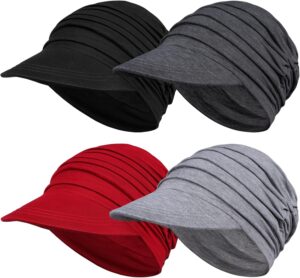 4 Pcs Soft Bamboo Baseball Cap for Women, Chemo Hats for Hair Loss