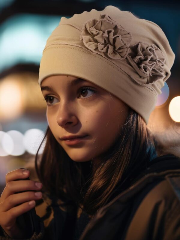 6 Pieces Chemo Turbans for Women Chemo Headwear Flower Cap Soft Cancer Hats Beanies Head Covering for Winter Gift - Image 2