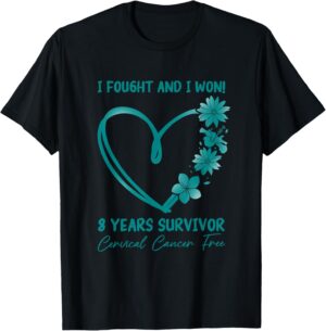 8 YEARS CERVICAL CANCER FREE: I FOUGHT AND I WON! T-Shirt