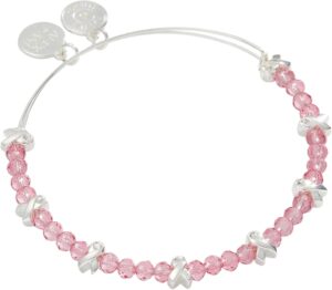 Alex and Ani Breast Cancer Awareness Pink Ribbon Bangle