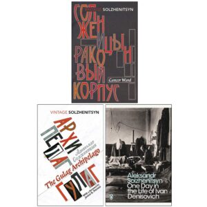 Alexander Solzhenitsyn Collection 3 Books Set (Cancer Ward, The Gulag Archipelago, One Day in the Life of Ivan Denisovich)