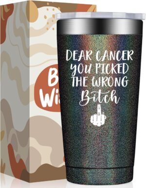 BIRGILT Breast Cancer Gifts for Women - After Breast Surgery Gifts for Women - Get Well Gift for Survivor Patients Female - 20oz Insulated Tumbler Cup