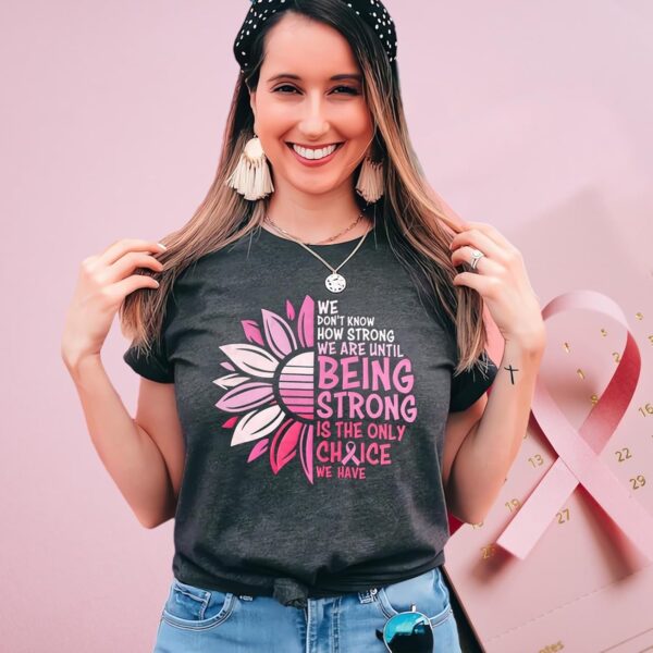 Breast Cancer Shirts Women Breast Cancer Awareness T-Shirts Cancer Survivor Pink Ribbon Short Sleeve Graphic Tee Tops - Image 2