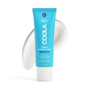COOLA Organic Face Sunscreen SPF 50 Sunblock Lotion, Dermatologist Tested Skin Care for Daily Protection, Vegan and Gluten Free, 1.7 Fl Oz