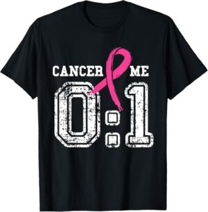 Cancer 0 Me 1 Breast Cancer Awareness Survivor Gift T-Shirt