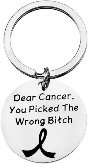 Cancer Awareness Keychain Dear Cancer Survivor Gift for Cancer Fighter Survivor