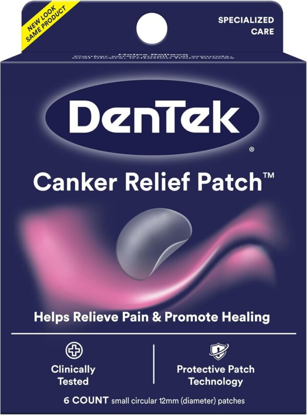 DenTek Canker Relief Sore Patch Relieves Canker Pain, 6 Count (Pack of 1)