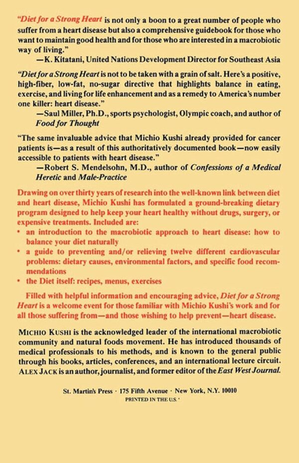 Diet for a Strong Heart: Michio Kushi's Macrobiotic Dietary Guidlines for the Prevension of High Blood Pressure, Heart Attack and Stroke - Image 2