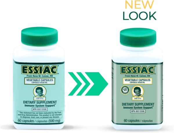 ESSIAC Tea All-Natural Herbal Extract Capsules – 60 Capsules | Powerful Antioxidant Blend to Help Promote Overall Health & Well-Being | Original Formula Since 1922 - Image 2