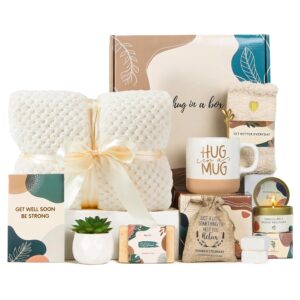 Get Well Gifts for Women Feel Better Gifts Baskets for Women After Surgery Cancer Care Gifts for Friend Sick Chemo Care Package Encouraging Pamper Comfort Wellness Box For Her
