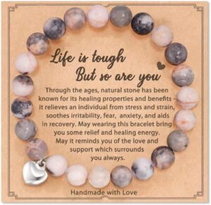 Get Well Soon Gifts for Women,Natural Stone Healing Bracelet, Inspirational Gifts for Women