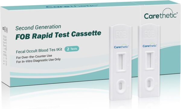 Immunochemical Fecal Occult Blood (iFOB) Screening Kit - Easy-to-Use at Home Colorectal Health Test - FSA/HSA Eligible (2 Pack)