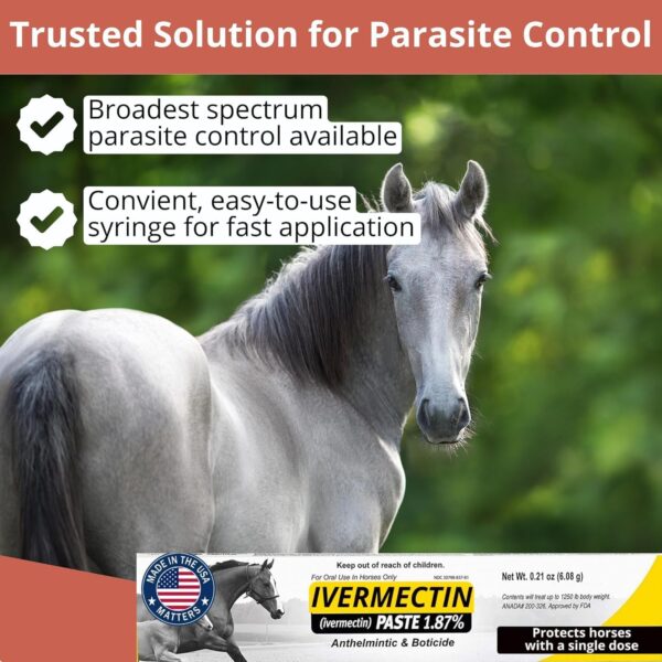 Ivermectin Horse Paste 6.08 Grams 2 Pack (Package May Vary) - Image 2