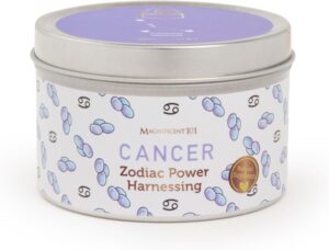 Magnificent 101 Cancer Zodiac Sign Candle – Soy Wax Candle – Choose Your Birthdate – Make Great Holiday Gifts for Astrology Fans – 6oz Tin Holder Ideal for Men’s and Women’s Décor Style