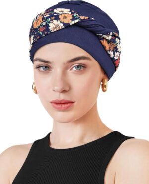 Movable Knot Beanies with Relaxed Stretch Elastic, Chemo Hats for Women