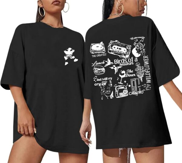 Oversized Concert Album Shirts Rock Band Tees for Women Hip Hop Gifts for Concert Lovers Music Festival Outfits Tops