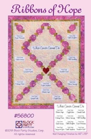 Ribbons of Hope Quilt Pattern & What Cancer Cannot Do Fabric Panel